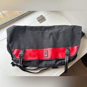 Chrome Industries Large Messenger Bag - Black and Red